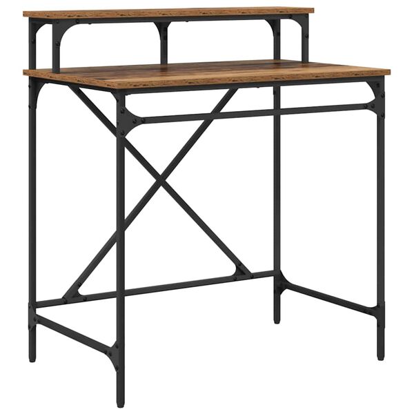 vidaXL Desk Old Wood 80 x 50 x 90 cm Engineered Wood