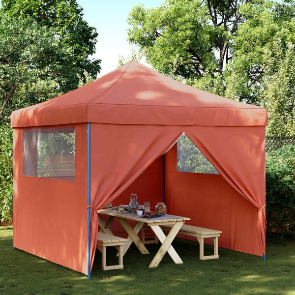 vidaXL Party Tent Folding Terracotta 292 x 292 x 315 cm Oxford Fabric