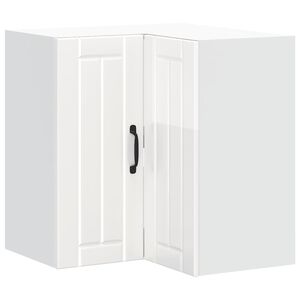 vidaXL Kitchen Wall Corner Cabinet "Lucca" High Gloss White
