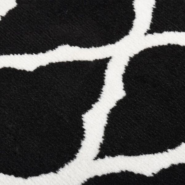 vidaXL Runner Rug BCF Black and White 60x300 cm