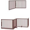 vidaXL Dog Gate with Door Foldable 10 Panels Brown 800 cm Poplar Wood