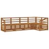 vidaXL Outdoor Sofa Set 5 pcs 5-Seaters Natural Solid Acacia Wood