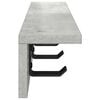 vidaXL Wall-Mounted Coat Rack Concrete Grey 40 x 10.5 x 10.5 cm