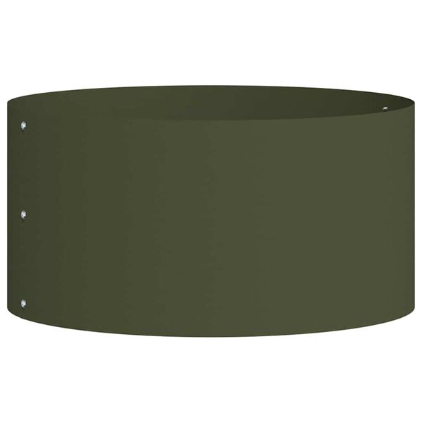 vidaXL Garden Planter Olive Green 40 x 40 x 20 cm Cold-rolled Steel
