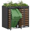 vidaXL Wheelie Bin Storage for 2 Bins Anthracite 136 x 77.5 x 121.5 cm
