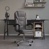 vidaXL Reclining Office Chair Grey Faux Leather