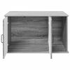 vidaXL Cat House Grey Sonoma 85 x 55 x 50 cm Engineered Wood