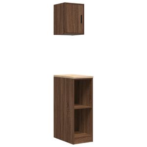 vidaXL Garage Cabinets 2 pcs Brown Oak Engineered Wood