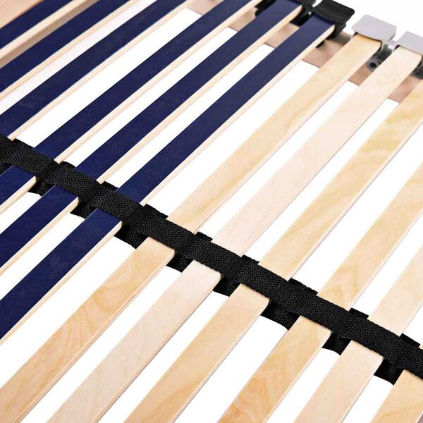 vidaXL Slatted Bed Base Brown 140 x 190 cm Solid Beech Wood