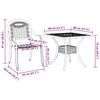 vidaXL Garden Table Set 5 pcs White Cast Aluminium