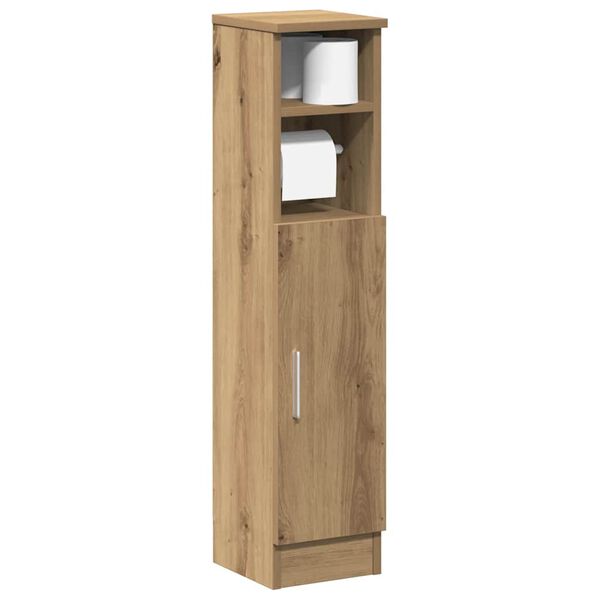vidaXL Bathroom Cabinet with Roll Holder Artisan Oak 20.5x22x90 cm