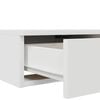 vidaXL Bed Drawers White 140 x 36.5 x 16.5 cm Engineered Wood