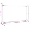 vidaXL Firewood Rack with Rain Cover 250x25x150 cm Galvanised steel