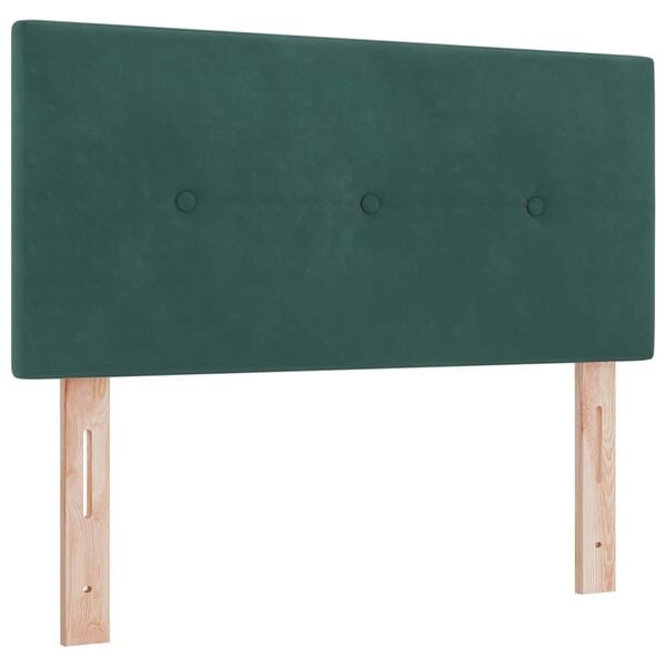 vidaXL LED Headboard with LED Strip Lights Green 80 cm Polyester