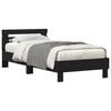 vidaXL Bed Frame with LED Black Oak 100 x 200 cm Engineered Wood
