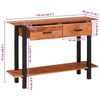 vidaXL Console Table with Drawer Brown and Black 110 x 30 x 75 cm