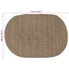 vidaXL Rug Natural and Black 300 x 300 cm Jute