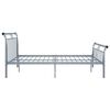 vidaXL Bed Frame without Mattress Grey Metal 180x200 cm Super King
