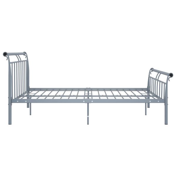 vidaXL Bed Frame without Mattress Grey Metal 180x200 cm Super King