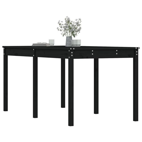 vidaXL Garden Table Black 159.5x82.5x76 cm Solid Wood Pine