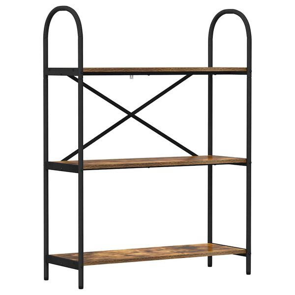 vidaXL Bookshelf Smoked Oak 80 x 30 x 109 cm Engineered wood