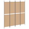 vidaXL 4-Panel Room Divider Beige 200 x 220 cm Fabric