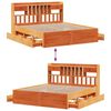 vidaXL Bookcase Bed without Mattress Wax Brown 180x200 cm Super King Solid Wood Pine