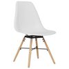 vidaXL Dining Chairs 4 pcs White PP