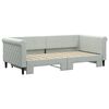 vidaXL Daybed with Trundle without Mattress Light Grey 90x190 cm Single