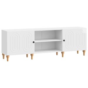 vidaXL TV Cabinet 150 x 31 x 50 cm High Gloss White Engineered Wood