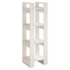 vidaXL Book Cabinet/Room Divider White 41x35x125 cm Solid Wood Pine