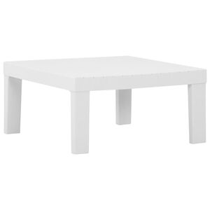 vidaXL Garden Lounge Table Plastic White