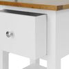 vidaXL Nightstand 36x30x47 cm Solid Oak Wood
