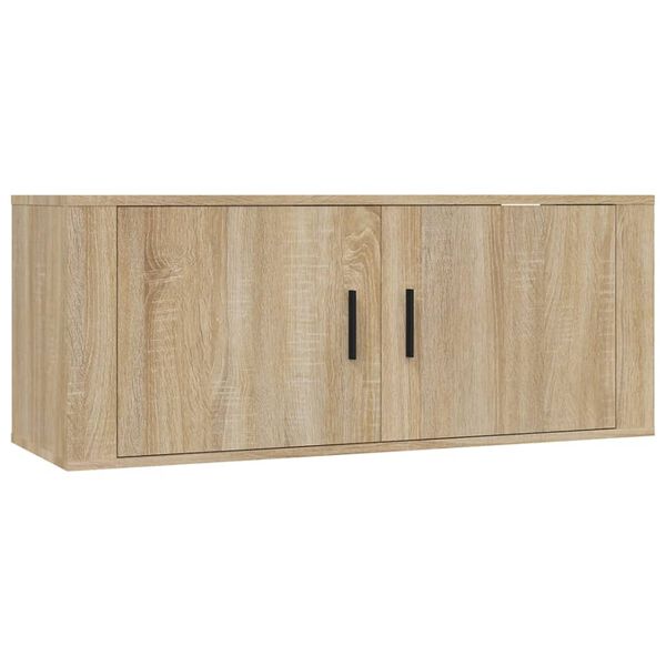 vidaXL Wall-mounted TV Cabinets 2 pcs Sonoma Oak 100x34.5x40 cm