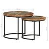 vidaXL Nesting Tables 2 pcs Solid Reclaimed Wood