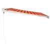vidaXL Retractable Awning Orange and Brown 3x2.5 m Fabric and Aluminium