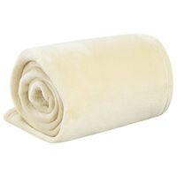 vidaXL Blanket Cream 130x170 cm Polyester