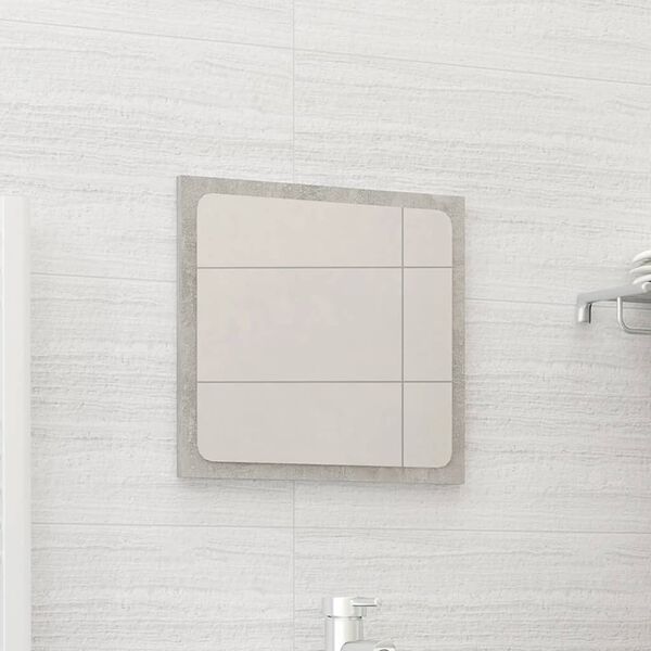 vidaXL Bathroom Mirror Concrete Grey 40x1.5x37 cm Engineered Wood