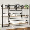 vidaXL Wall Shelf Set with Shelf 6 pcs Artisan Oak 100 x 25 x 30 cm