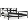 vidaXL Bed Frame without Mattress Black 200x200 cm Solid Wood
