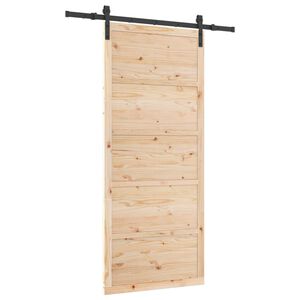 vidaXL Sliding Door Natural 80 x 208 cm Solid Pine Wood