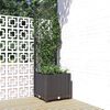 vidaXL Garden Planter with Trellis Black 40x40x136 cm PP