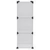 vidaXL Storage Cube Organiser with 9 Cubes and Doors Transparent PP