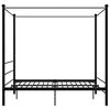 vidaXL Bed Frame with Canopy without Mattress Black 160x200 cm Metal