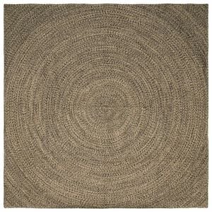 vidaXL Area Rug Natural and Black 240 x 240 cm Jute