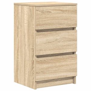 vidaXL Bedside Cabinet with 3 Drawers Sonoma Oak 39x35x65 cm