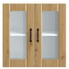 vidaXL Kitchen Wall Cabinet with Glass Door Lucca Artisan Oak Engineered Wood
