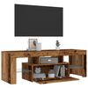 vidaXL TV Cabinet with LED Lights Old Wood 120x36.5x40 cm Engineered Wood