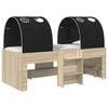 vidaXL Kids'High Bed Frame with Tunnel 3 pcs Sonoma Oak and Black