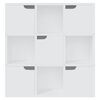 vidaXL Bookshelf White 88.5x27.5x88 cm Engineered Wood